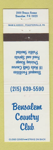 Matchbook Cover - Bensalem Country Club PA