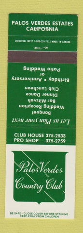 Matchbook Cover - Palos Verdes Country Club Palos Verdes Estates CA