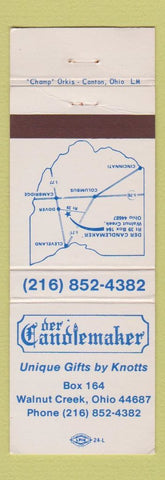 Matchbook Cover - Der Candlemaker Gifts Walnut Creek OH