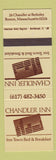 Matchbook Cover - Chandler Inn Boston MA
