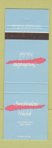 Matchbook Cover - Sweetwaters Niteclub Victoria BC