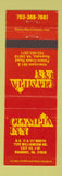 Matchbook Cover - Olympia Inn Roanoke VA