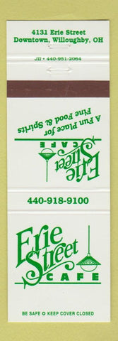 Matchbook Cover - Erie Street Cafe Willoughby OH