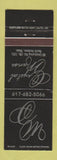 Matchbook Cover - Crystal Manor North Andover MA