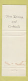 Matchbook Cover - Crystal Manor North Andover MA