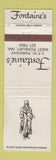 Matchbook Cover - Fontaine's West Roxbury MA restaurant WEAR