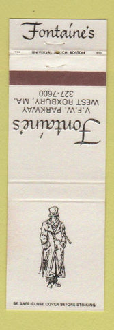 Matchbook Cover - Fontaine's West Roxbury MA restaurant WEAR