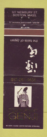 Matchbook Cover - Restaurant Genji Boston MA WEAR