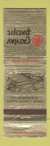 Matchbook Cover - Cathay Pacific Restaurant North Quincy MA Chinese