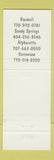 Matchbook Cover Ippolito's Italian Restaurant Roswell Sandy Springs Kennesaw GA
