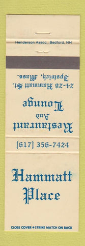 Matchbook Cover - Hammatt Place Ipswich MA WEAR