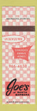 Matchbook Cover - Joe's of Santa Barbara CA Restaurant