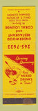 Matchbook Cover - Underwood Restaurant Coral Lounge Gilman IL WEAR