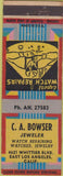 Matchbook Cover - CA Bowser Jeweler East Los Angeles CA girlie back