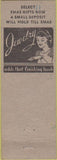 Matchbook Cover - CA Bowser Jeweler East Los Angeles CA girlie back