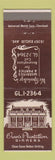 Matchbook Cover - Owen's Plantation Dinners Cleveland OH
