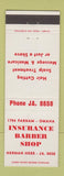 Matchbook Cover - Insurance Barber Shop Omaha NE Herman Herr