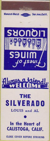 Matchbook Cover - Silverado Liquor Calistoga CA