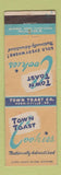 Matchbook Cover - Town Toast Cookies Phoenixville PA
