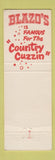 Matchbook Cover - Blazo's Restaurant Grosse Pointe Dearborn MI