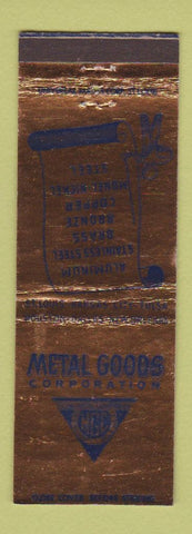 Matchbook Cover - Metal Goods Corp Kansas City St Louis Tulsa Houston Dallas