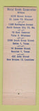 Matchbook Cover - Metal Goods Corp Kansas City St Louis Tulsa Houston Dallas