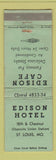 Matchbook Cover - Edison Hotel St Louis MO WORN