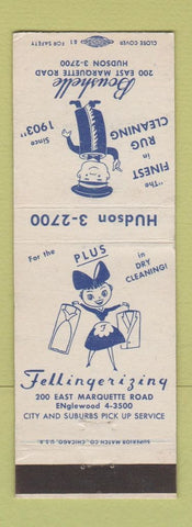 Matchbook Cover - Fellingerizing Dry Cleaning Boushelle Chicago?
