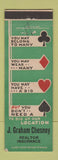 Matchbook Cover - J Graham Chesney Real Estate Insurance WEAR