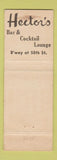 Matchbook Cover - Hector's Restaurants New York City Cafeterias