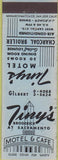 Matchbook Cover - Tiny's Motel Cafe Sacramento CA
