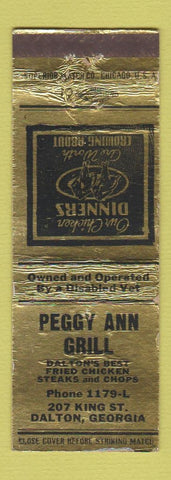 Matchbook Cover - Peggy Ann Grill Dalton GA WEAR
