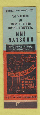 Matchbook Cover - Rosslyn Inn Crafton PA WEAR