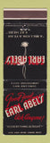 Matchbook Cover - Earl Abel's Restaurant San Antonio TX WORN