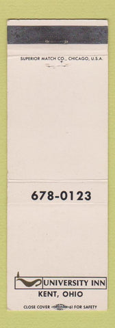 Matchbook Cover - University Inn Kent OH