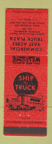 Matchbook Cover - Commercial East Acres Truck Plaza Glyndon MN