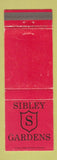 Matchbook Cover - Sibley Gardens Trenton MI WEAR