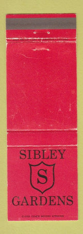 Matchbook Cover - Sibley Gardens Trenton MI WEAR