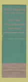 Matchbook Cover - Land Title Guarantee Trust Cleveland OH Dayton Elyria Medina
