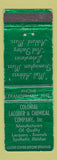 Matchbook Cover - Colonial Lacquer & Chemical Framingham MA WORN