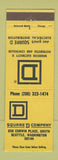 Matchbook Cover - Square D Company Seattle WA Electrical Supply
