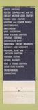 Matchbook Cover - Square D Company Seattle WA Electrical Supply