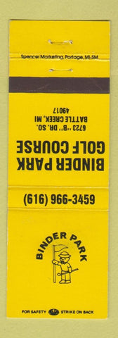 Matchbook Cover - Binder Park Golf Course Battle Creek MI