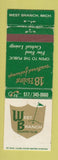 Matchbook Cover - West Branch Country Club MI WEAR