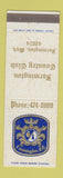 Matchbook Cover - Farmington Country Club MI