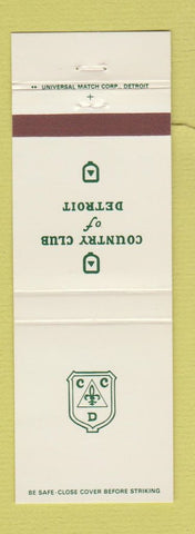Matchbook Cover - Country Club of Detroit MI