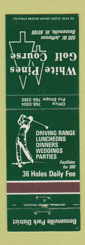 Matchbook Cover - White Pines Golf Course Bensenville IL