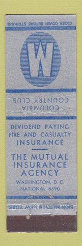 Matchbook Cover - Columbia Country Club Insurance Washington DC