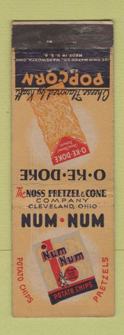 Matchbook Cover - Nun Nun Potato Chips Popcorn Noss Pretzel Cleveland OH WEAR