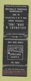 Matchbook Cover - Golubski Son Funeral Home WORN